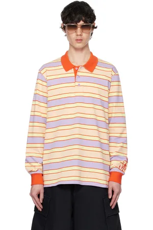 J.W.Anderson Multicolor Contrast Trim Striped Polo