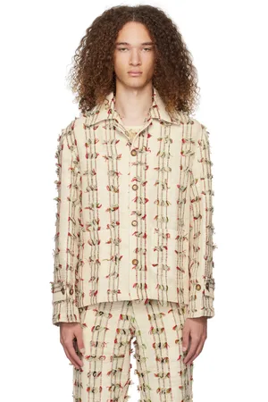 HARAGO Off-White Fringed Jacket