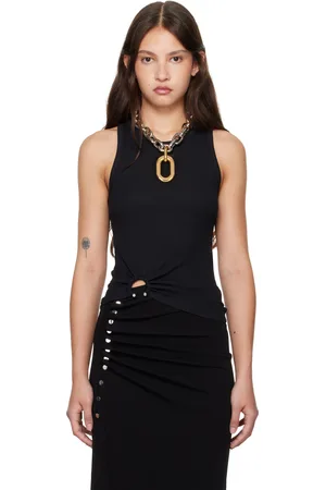 Paco rabanne Black Signature Piercing Tank Top