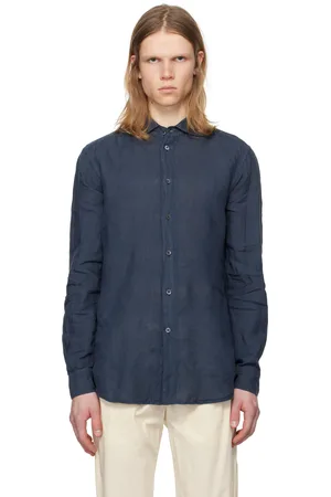 BARENA Navy Surian Telino Shirt