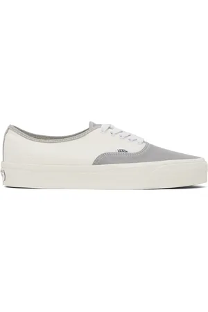 Vans White & Gray Authentic Sneakers