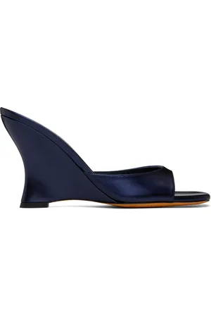 MARYAM NASSIR ZADEH Navy Lido Wedge Heeled Sandals