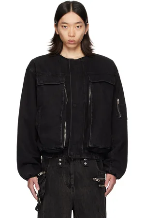 NO/FAITH STUDIOS SSENSE Exclusive Removable Shoulder Denim Bomber Jacket