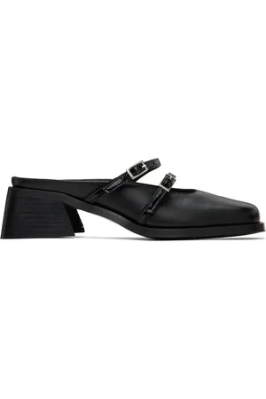 Justine Clenquet Black Andie Mules