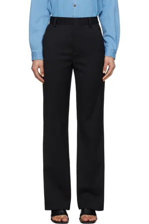 Filippa K Black High Waist Bootcut Trousers