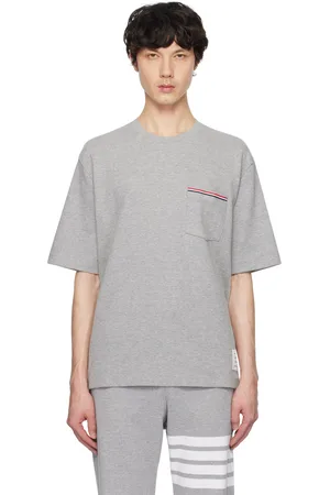 Thom Browne Gray Oversized Short Sleeve Pocket T-shirt