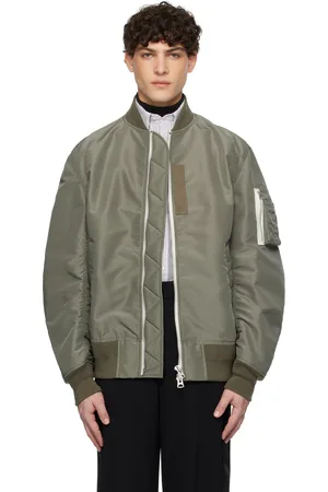 SACAI Khaki Nylon Twill Bomber Jacket