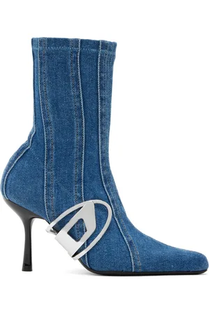 Diesel Blue D-Eclipse Bt C Denim Ankle Boot