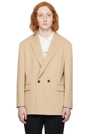 HUGO BOSS Beige Modern-Fit Blazer