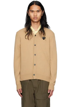 Comme des Garçons Beige Heart Cardigan