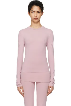SKIMS Purple Cotton Jersey Long Sleeve T-shirt