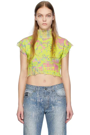 VERSACE Yellow Animalier Turtleneck
