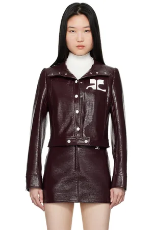 Courrèges Burgundy Reedition Vinyl Jacket