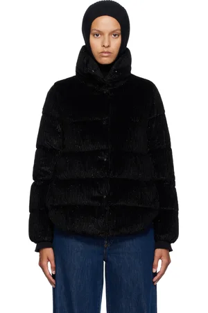 Moncler Black Cochevisse Corduroy Short Down Jacket