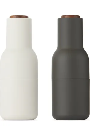 AUDO COPENHAGEN Black & Off-White Walnut Bottle Grinders