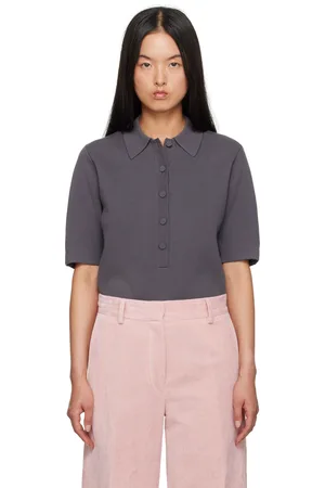 DRIES VAN NOTEN Taupe Merino Wool Polo