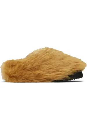 The Attico Tan Mini Robin Sabot Slippers