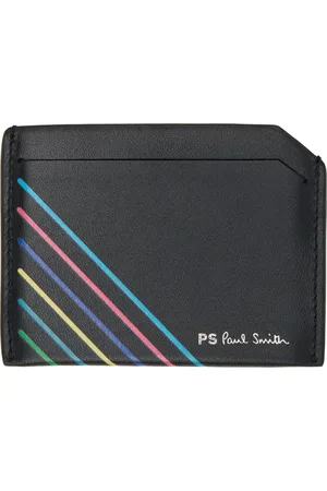 Paul Smith Black Sports Stripe Card Holder