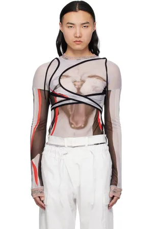 OTTOLINGER Multicolor Mesh Deconstructed Longsleeve T-shirt
