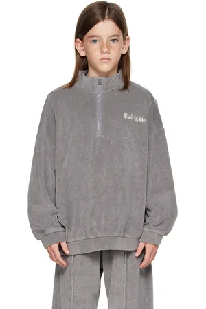 BlabLakia Kids Gray Embroidered Sweatshirt