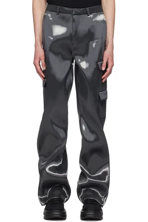HELIOT EMIL Gray Liquid Metal Cargo Pants