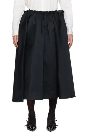 Shushu/Tong Black Vintage Irregular Miniskirt