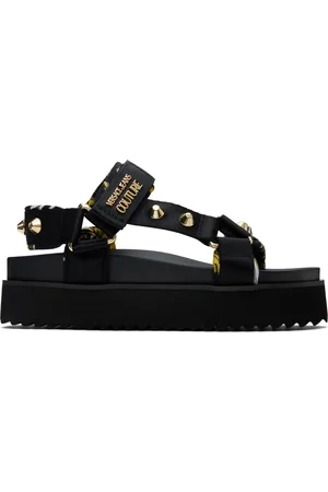VERSACE Black Beach Sandals