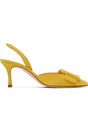 Manolo Blahnik Yellow Maysli Heels