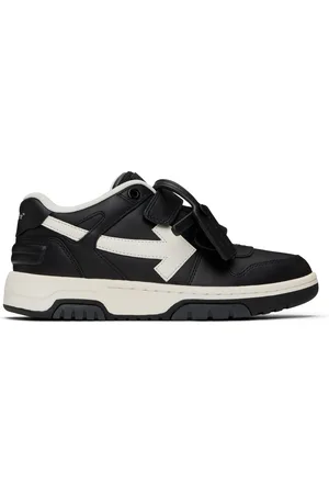 OFF-WHITE Kids Black & White Out Of Office Straps Sneakers