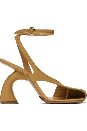 DRIES VAN NOTEN Tan Leather Heeled Sandals