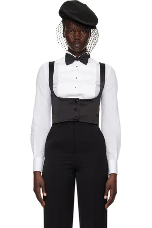 Dolce & Gabbana Black Silk Duchesse Single Breasted Tuxedo Vest