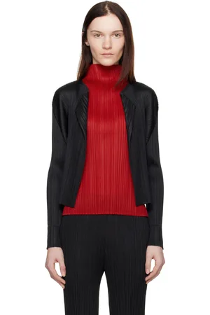 PLEATS PLEASE ISSEY MIYAKE Black Monthly Colors November Cardigan