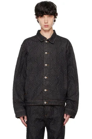 Who Decides War Black Thread Plate Denim Jacket
