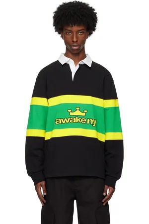 AWAKE NY Multicolor Crown Logo Rugby Polo
