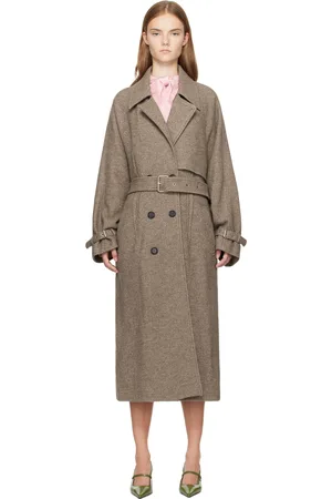 UMBER POSTPAST Wool Felted Trench Coat