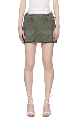 Alexander Wang Khaki Pre-Styled Cargo Miniskirt