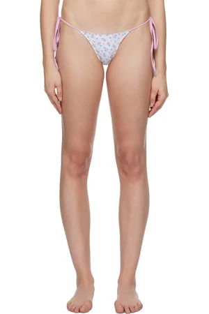 Frankies Bikinis White & Pink Divine Bikini Bottom