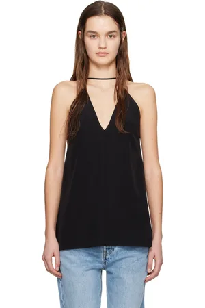 Totême Black Double Halter Camisole
