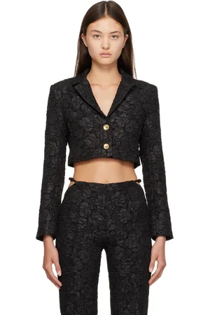 Ganni Black Cropped Blazer