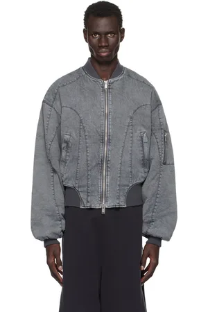 HAN Kjøbenhavn Gray Zip Bomber Jacket