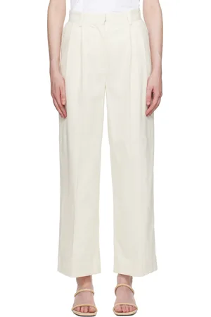 Totême Off-White Pleated Trousers