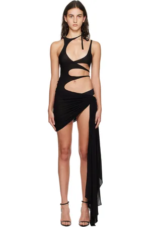 MUGLER Black Cutout Minidress