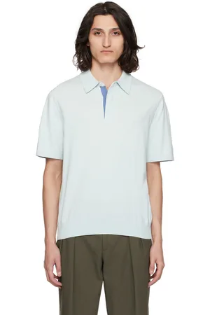 Paul Smith Blue Spread Collar Polo
