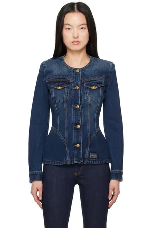 VERSACE Indigo Fitted Denim Jacket