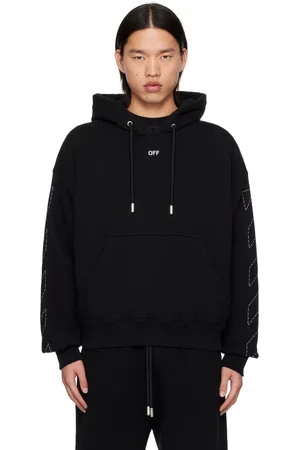 OFF-WHITE Black Off Stitch Skate Hoodie