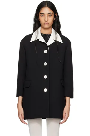 Shushu/Tong Black Retro Lapel Coat