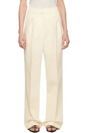 Rohe White Pleated Trousers