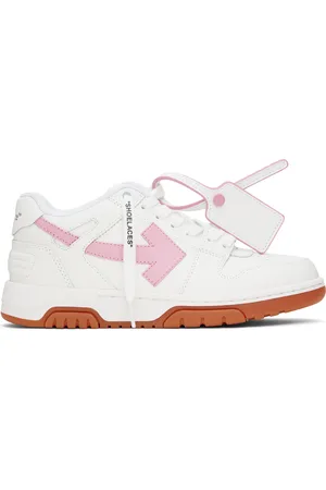 OFF-WHITE White & Pink Out Of Office Calf Leather Sneakers