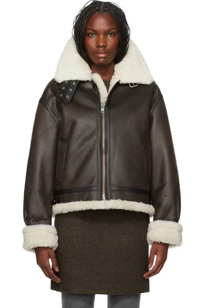 DUNST Loose Fit Line Faux-Shearling Jacket