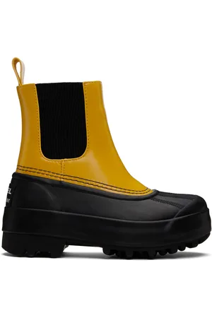 Proenza Schouler Yellow & Black SOREL Edition Caribou Chelsea Boots